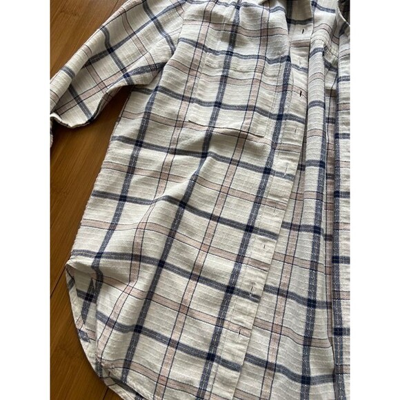 Pilcro for Anthropologie Shirt Button up Plaid Metallic Long Sleeve - Women Sm - Picture 2 of 5